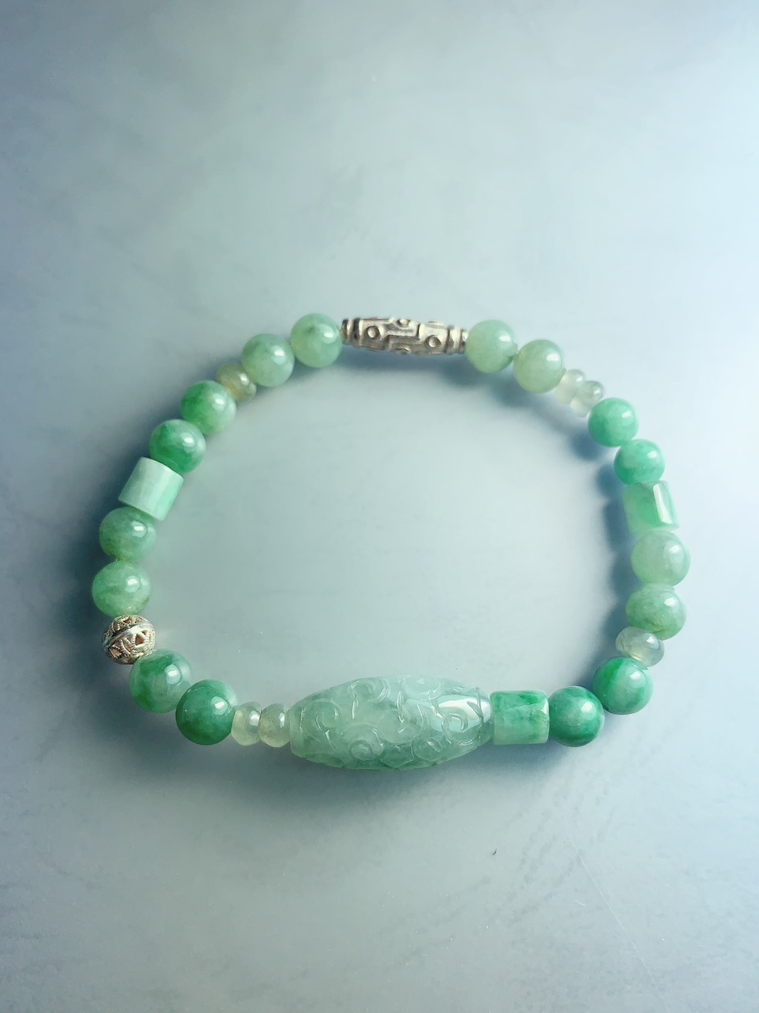 福碌吉祥丨綠翡翠設計手鍊