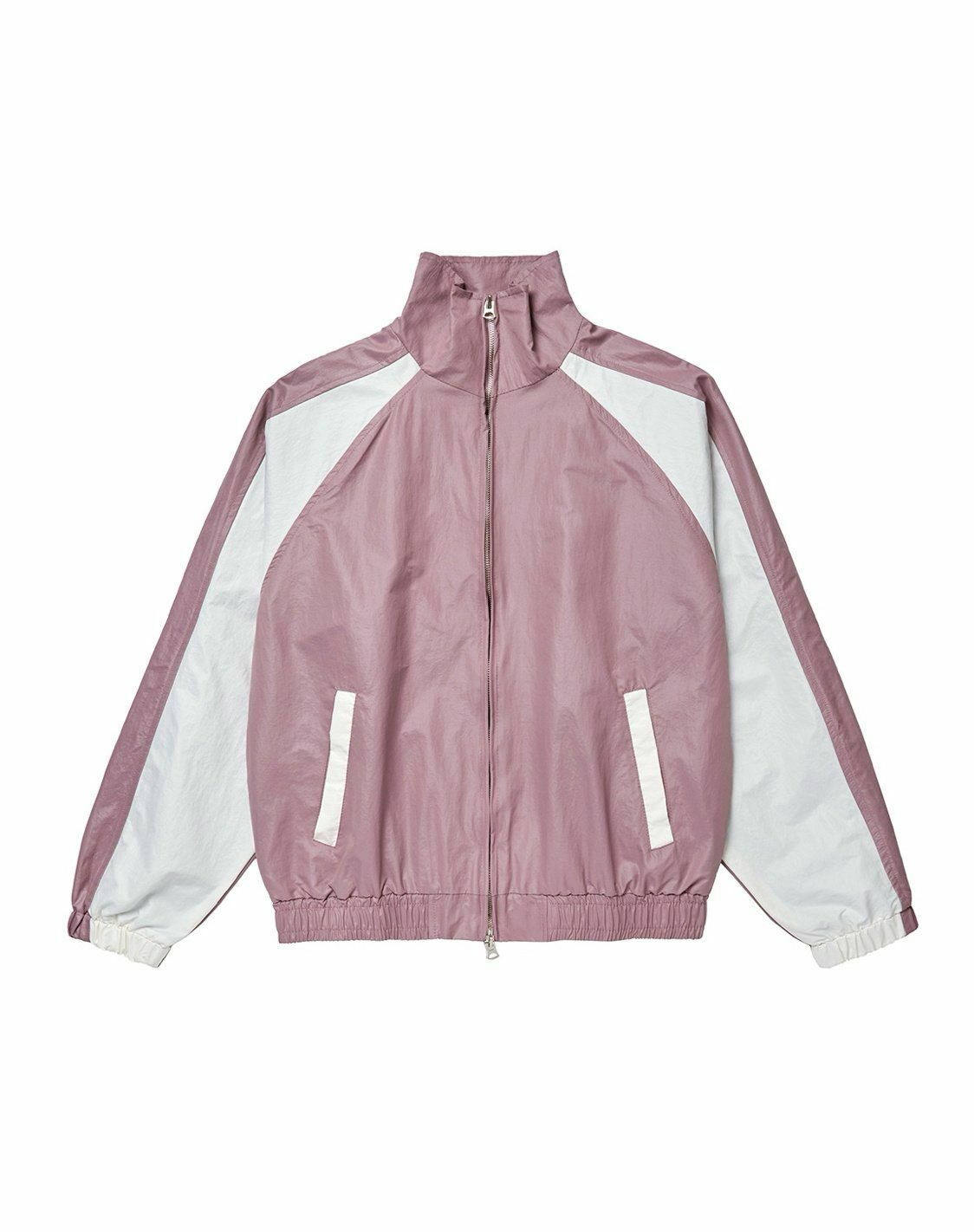 拼色企領拉鍊外套 HAMEL-007JK