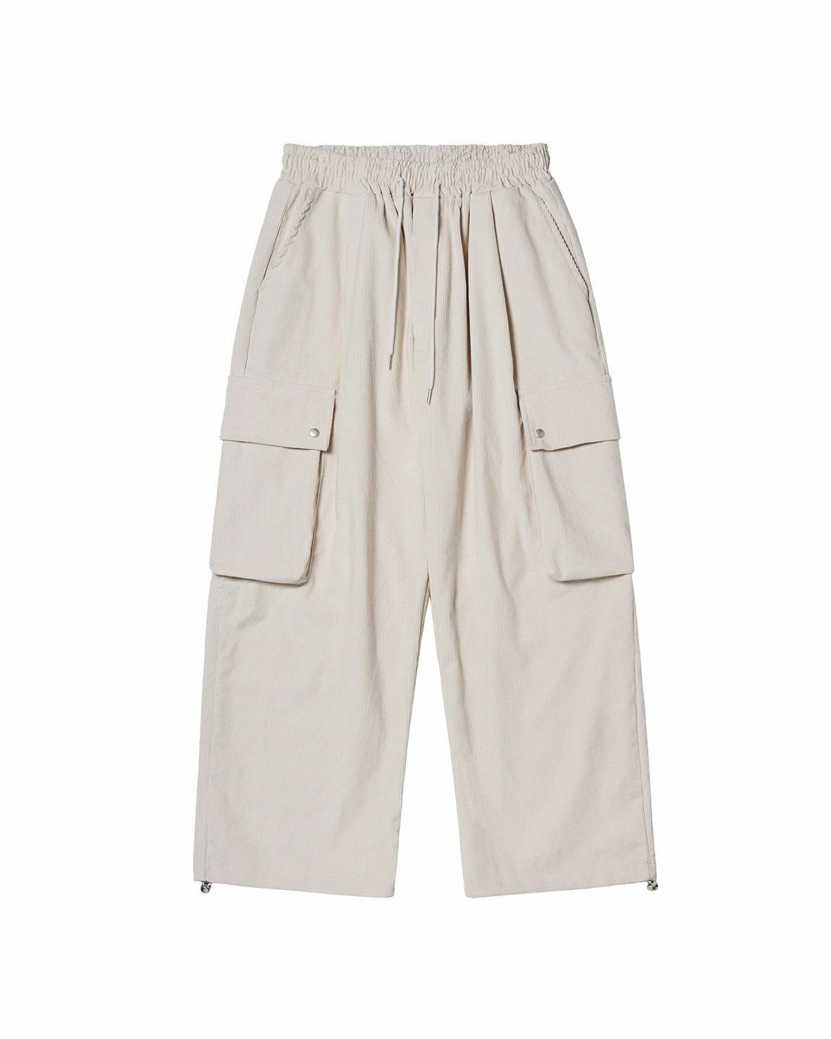 薄燈心絨可束腳工裝鬆身褲 HAMEL-008P