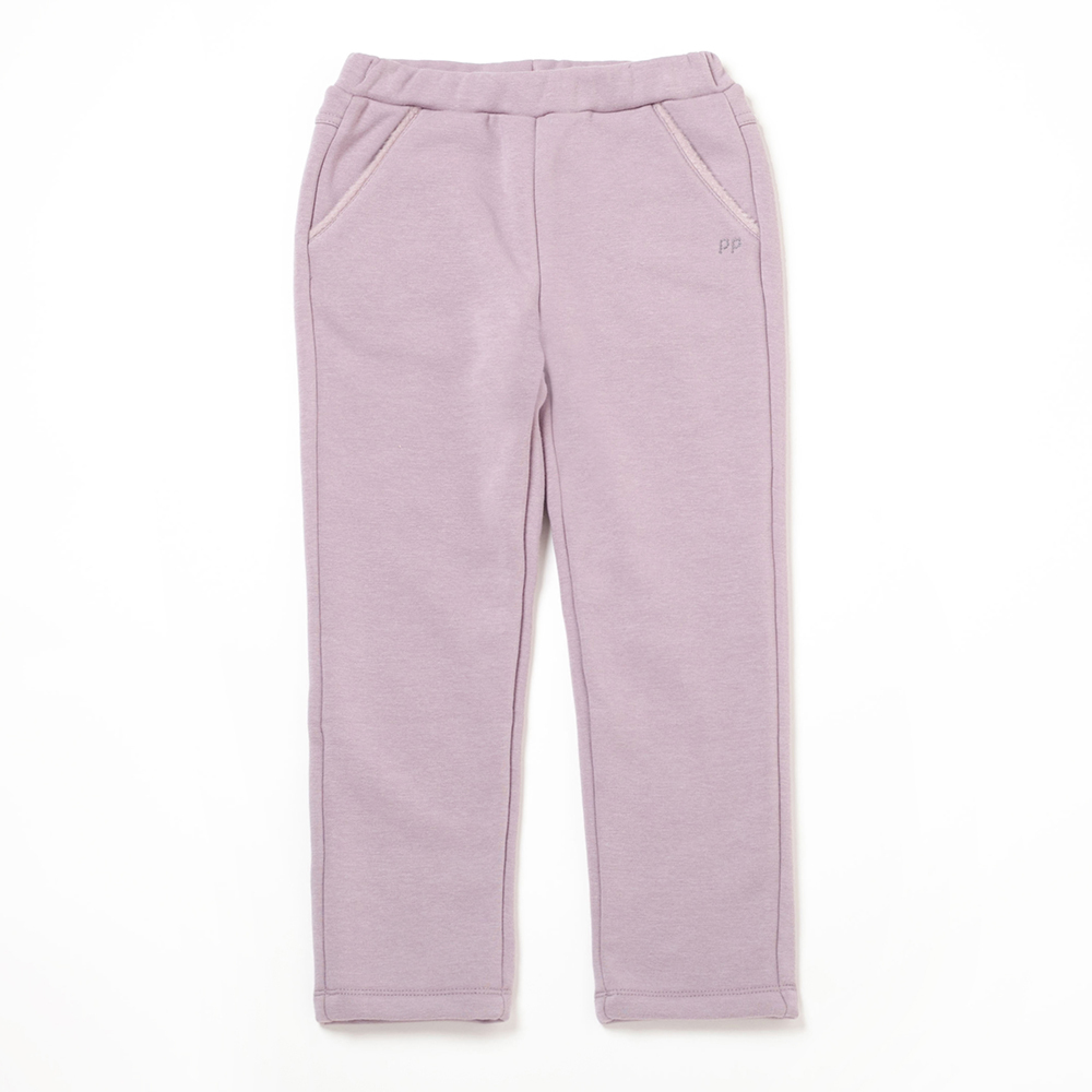 PIPPY素色內刷毛保暖純棉休閒褲 灰.紫