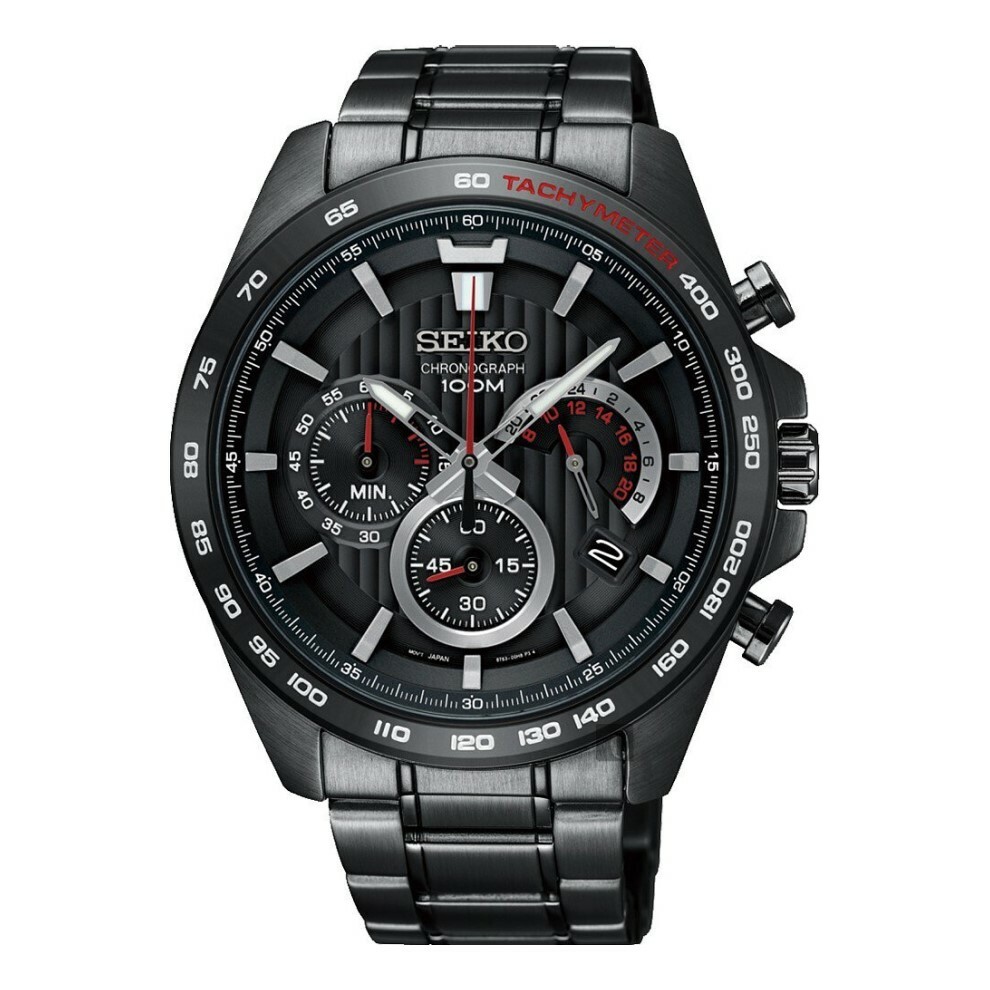 SEIKO 精工手錶 SSB311P1 三眼計時男錶不鏽鋼