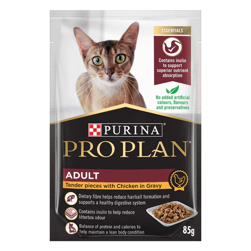 Pro Plan Chicken in Gravy ADULT Cat Wet Food 85g x 12