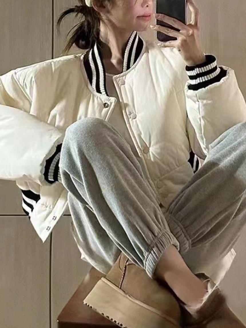 尼龍鋪棉棒球外套*2色