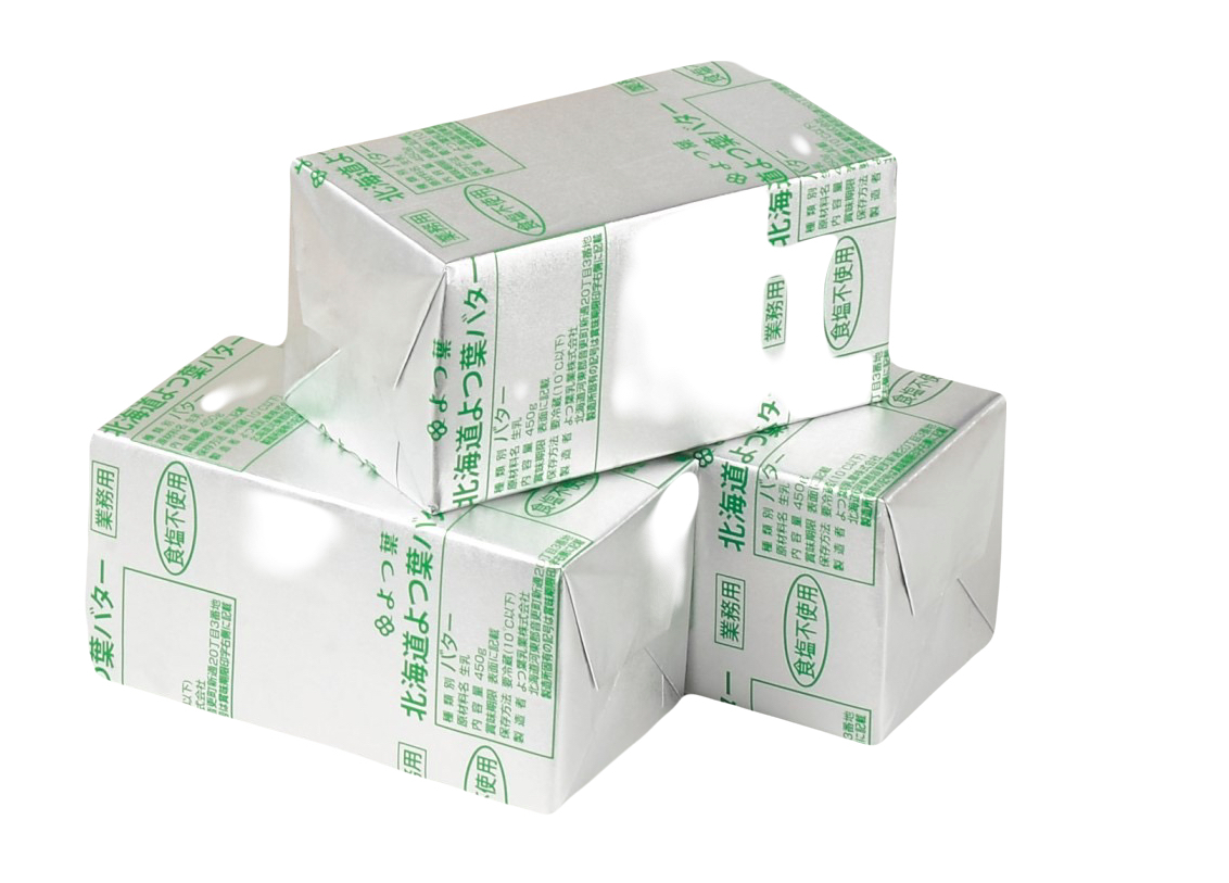 [ 烘焙用奶油 ]日本北海道 四葉磅裝無鹽奶油塊  原裝450g