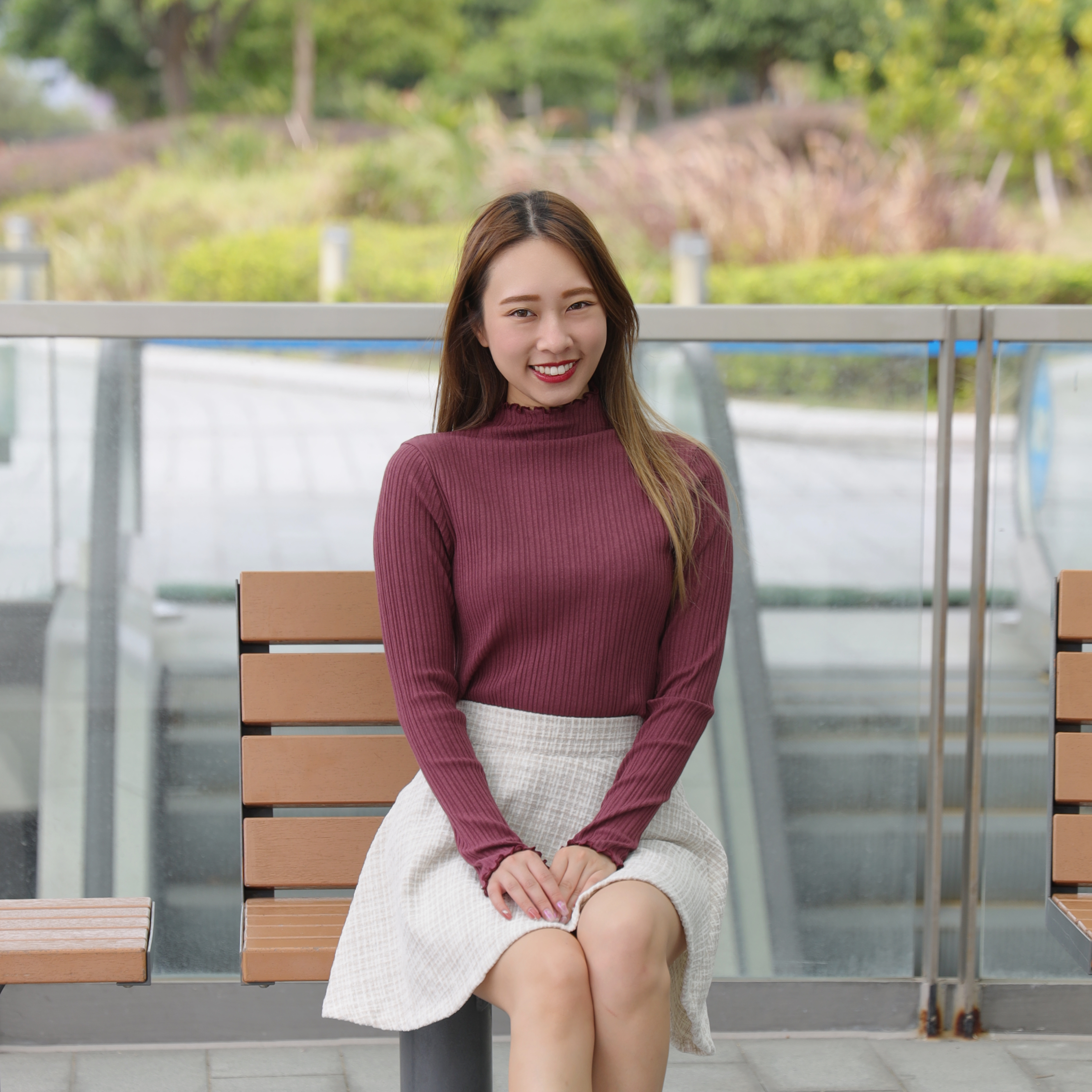 ||TOP432|| 樽領木耳邊直紋秋冬TOP