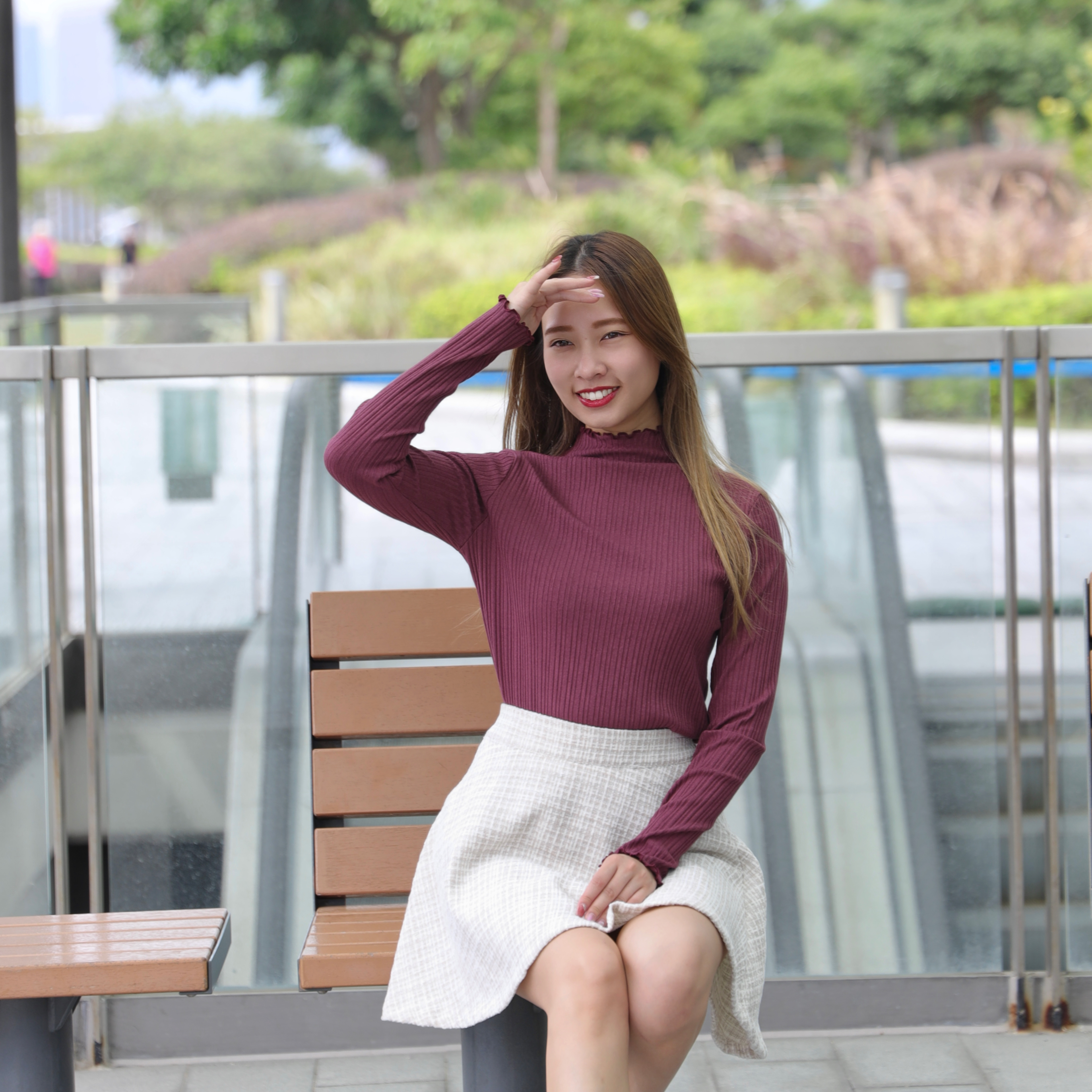 ||TOP432|| 樽領木耳邊直紋秋冬TOP