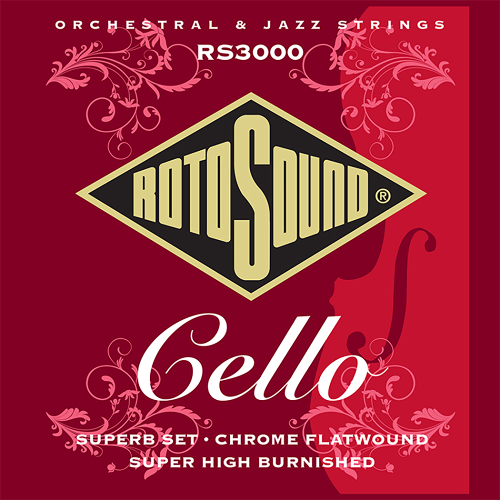 【5-4】[Rotosound] 大提琴套弦-Cello-RS3000(亮鉻平滑纏繞)