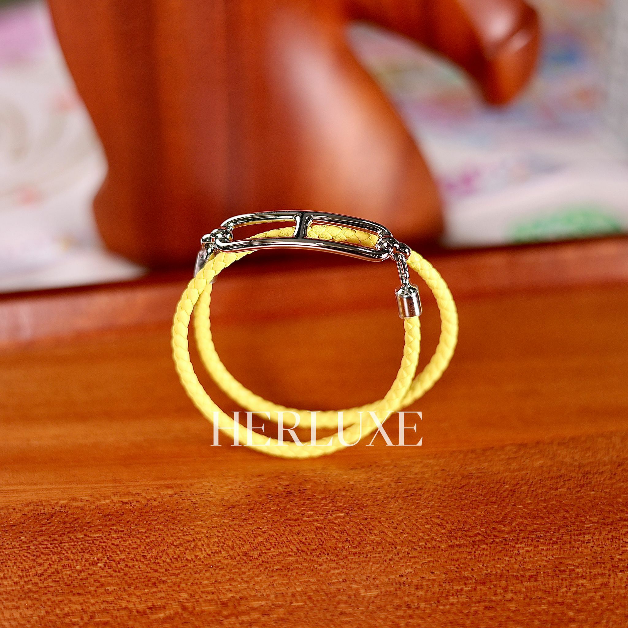 Roulis double tour tress bracelet yellow ck T3