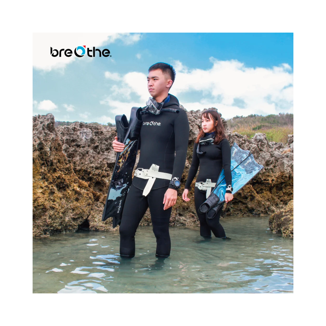 水呼吸Breathe 男款 3mm超彈雙面穿 自潛防寒下褲  黑/深藍