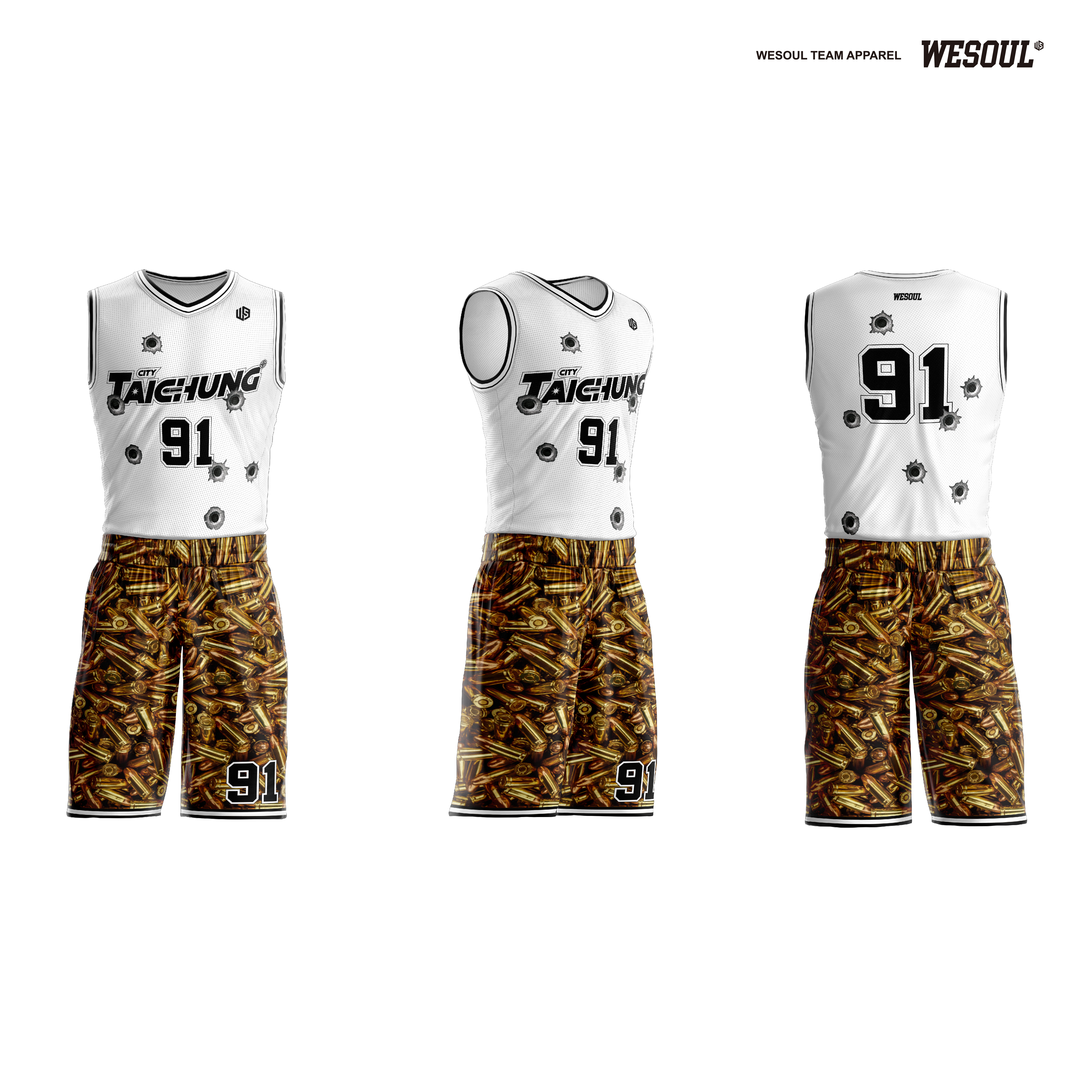 【WESOUL】W12201003 全客製城市籃球服（台中）/ 客製隊徽，號碼，姓名不加價 / 球衣