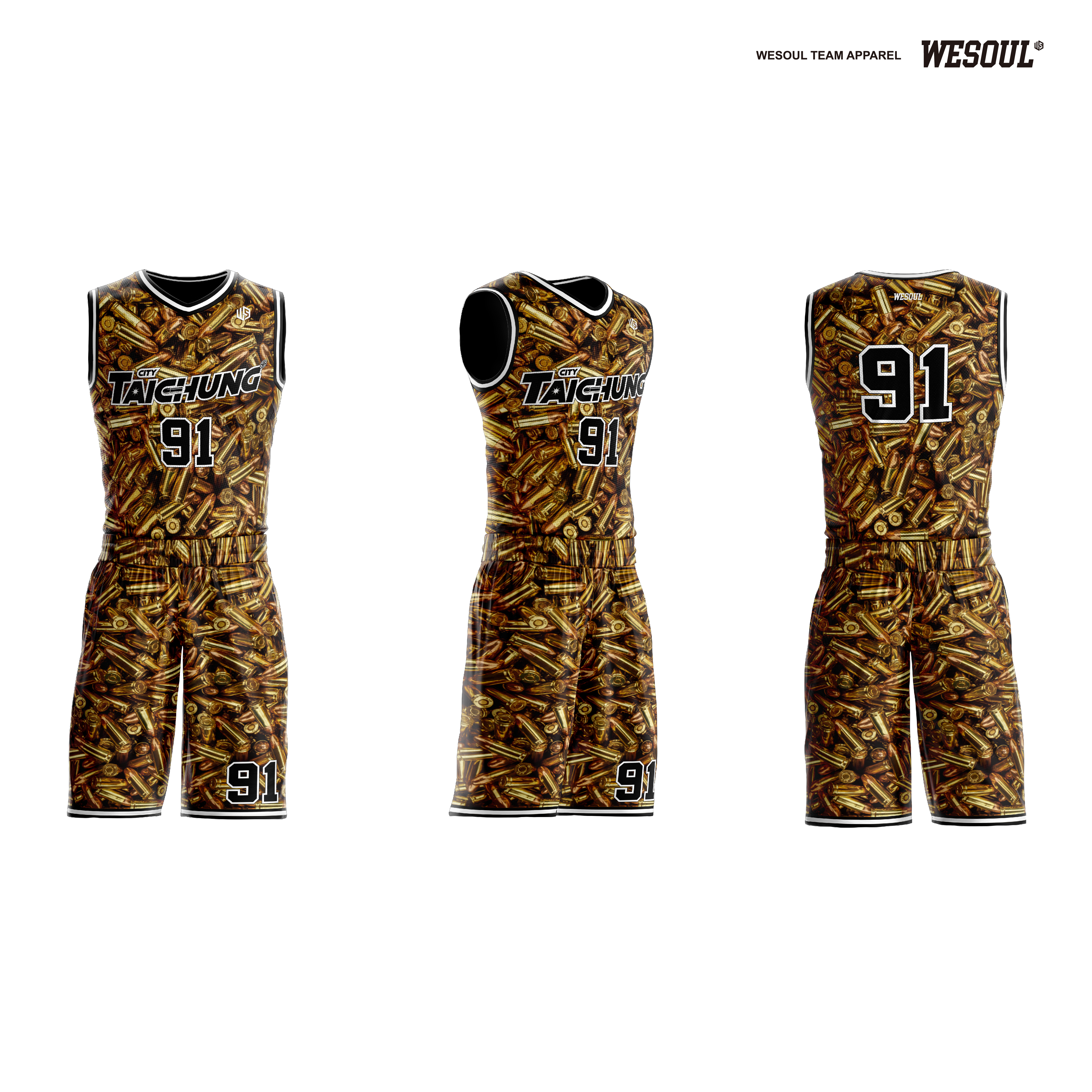 【WESOUL】W12201003 全客製城市籃球服（台中）/ 客製隊徽，號碼，姓名不加價 / 球衣