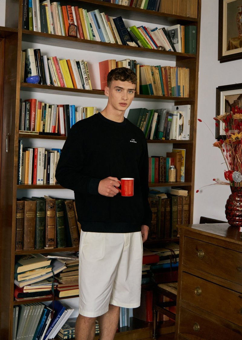 【EIDER】中性款吸濕快乾圓領長袖上衣 / 23EDUU23261-[卡其綠、灰藍、灰、芥末黃、黑]