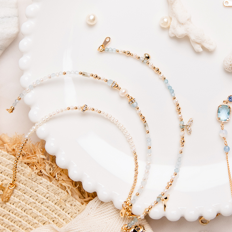 《官網限定》威尼斯夫人 – 珍珠海藍寶 – 手鍊