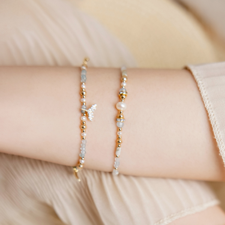 《官網限定》威尼斯夫人 – 珍珠海藍寶 – 手鍊