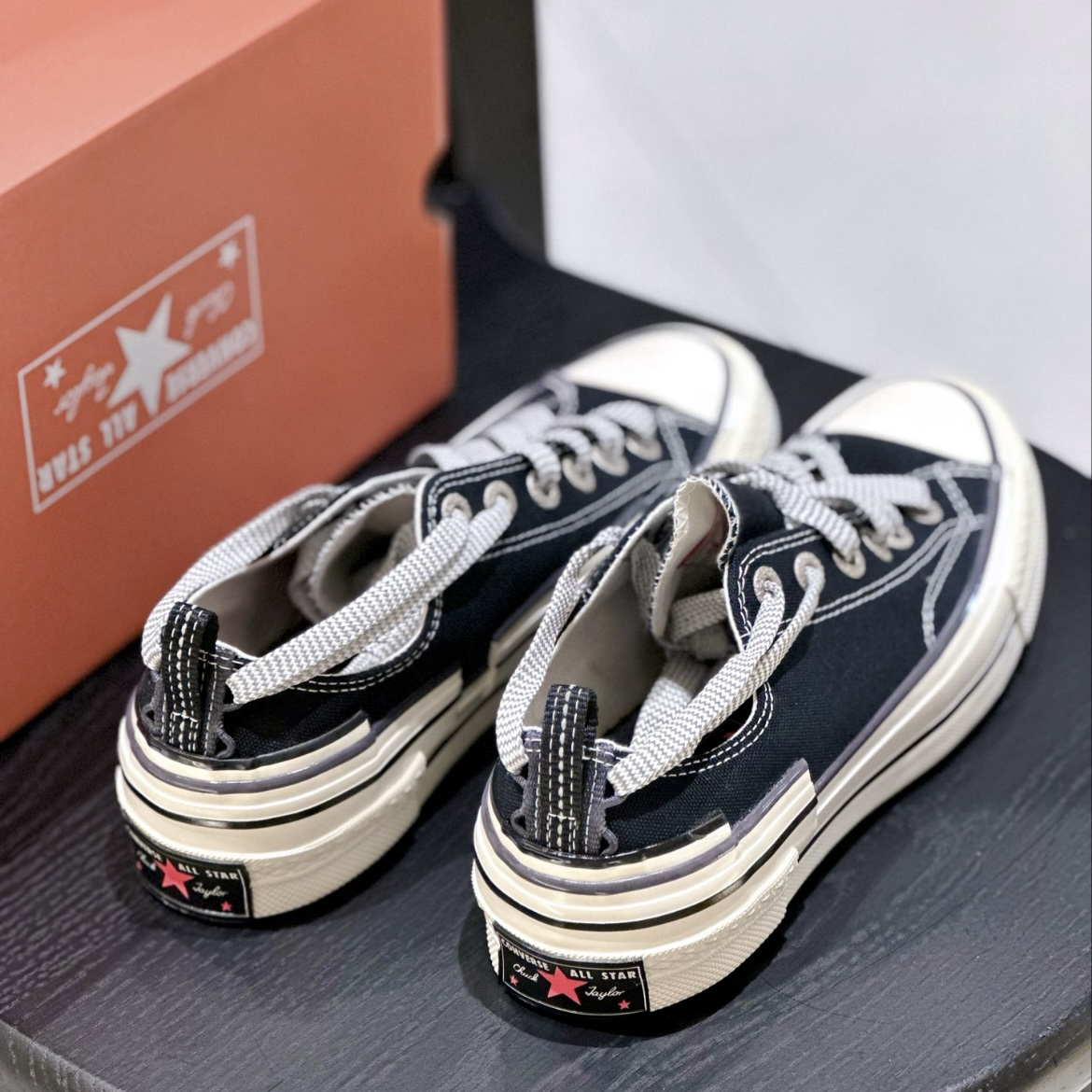 Converse Chuck 70 Hacked Heel Low 黑色 解構 低筒