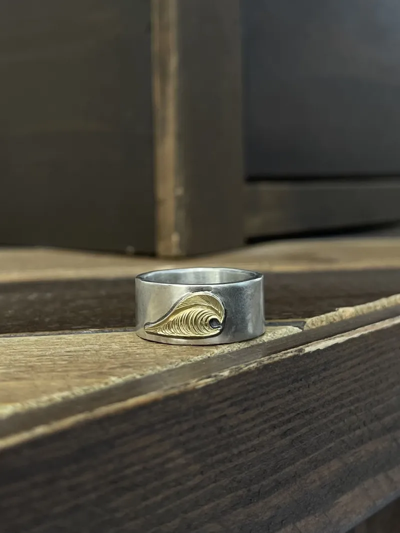 鳴島翔 K18 平打戒 (浪)