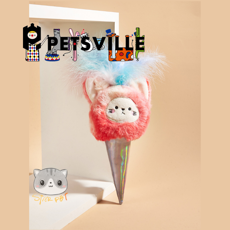 Petsville Ice Cream Cat Toy Pink