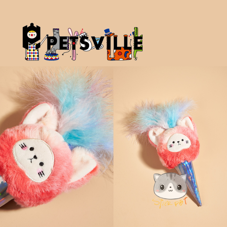 Petsville Ice Cream Cat Toy Pink