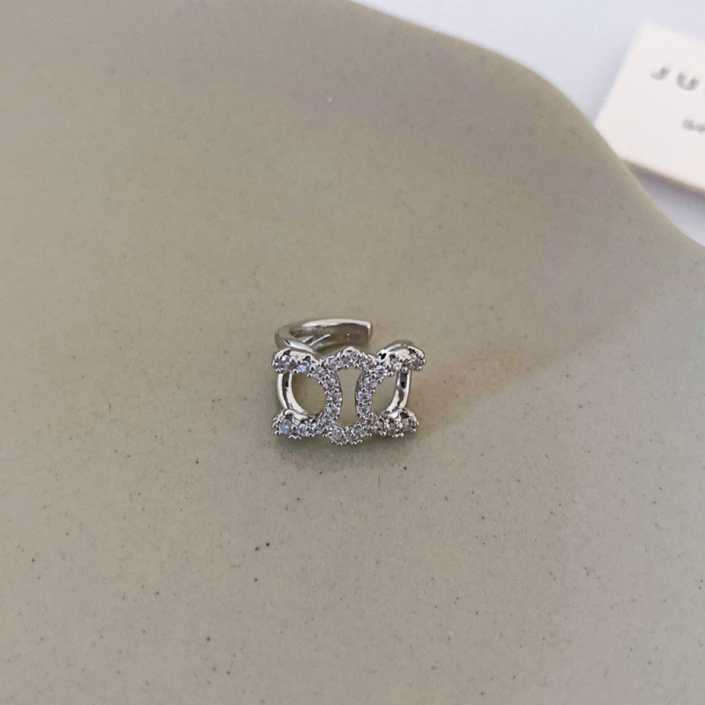 銀鑽立體凱旋門耳骨夾