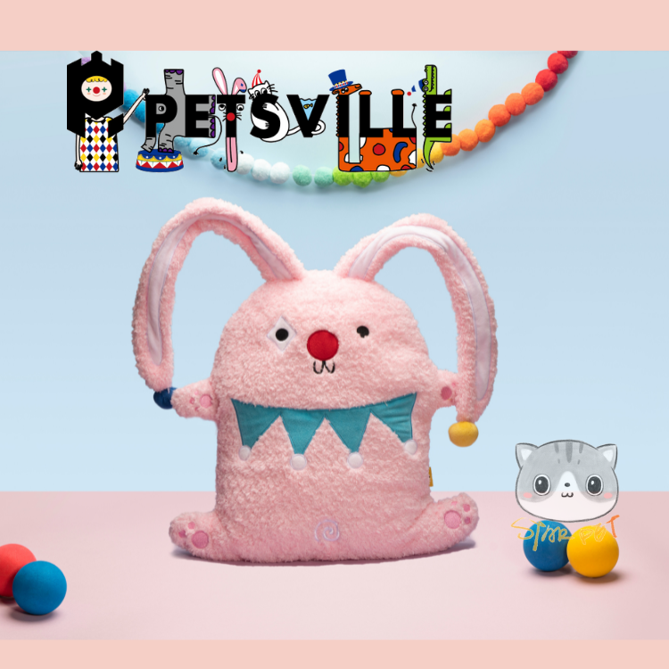 Petsville Pink Rabbit Pillow