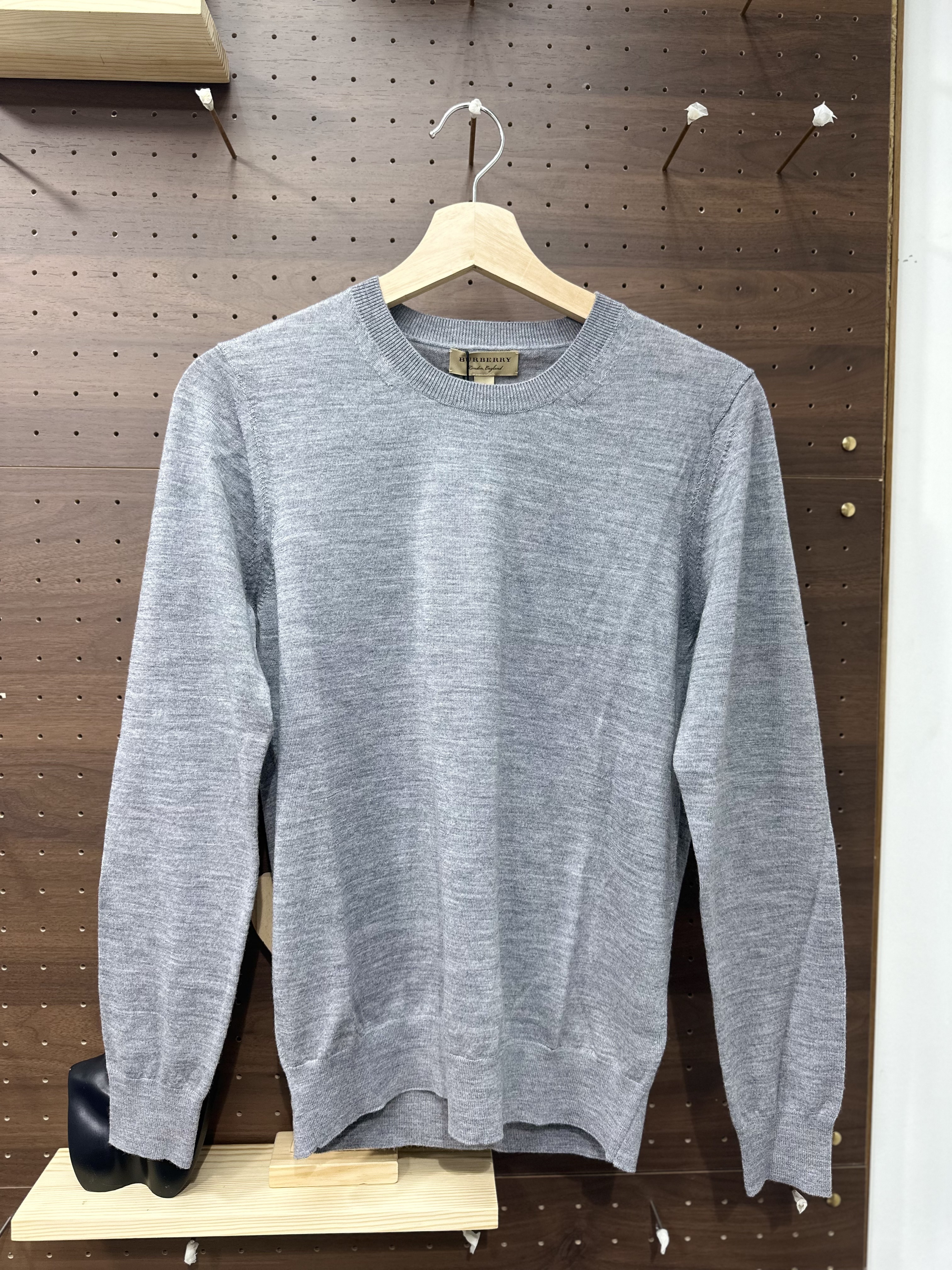 Burberry grey crew on sale neck