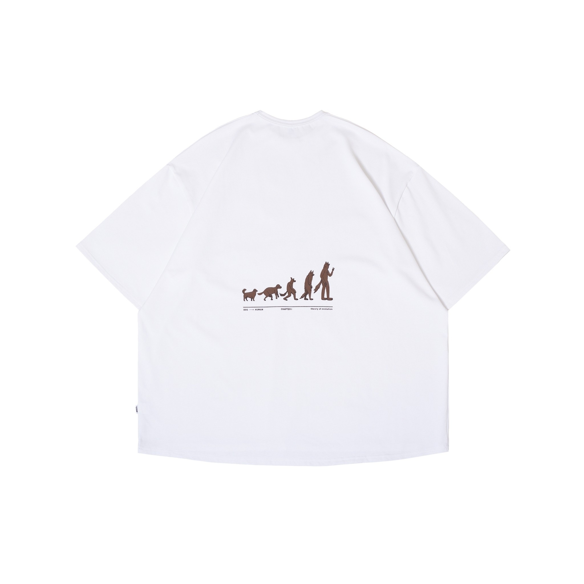 ANST DOG/CAT-THEORY OF EVOLUTION 貓狗進化圖 TEE AD03.L