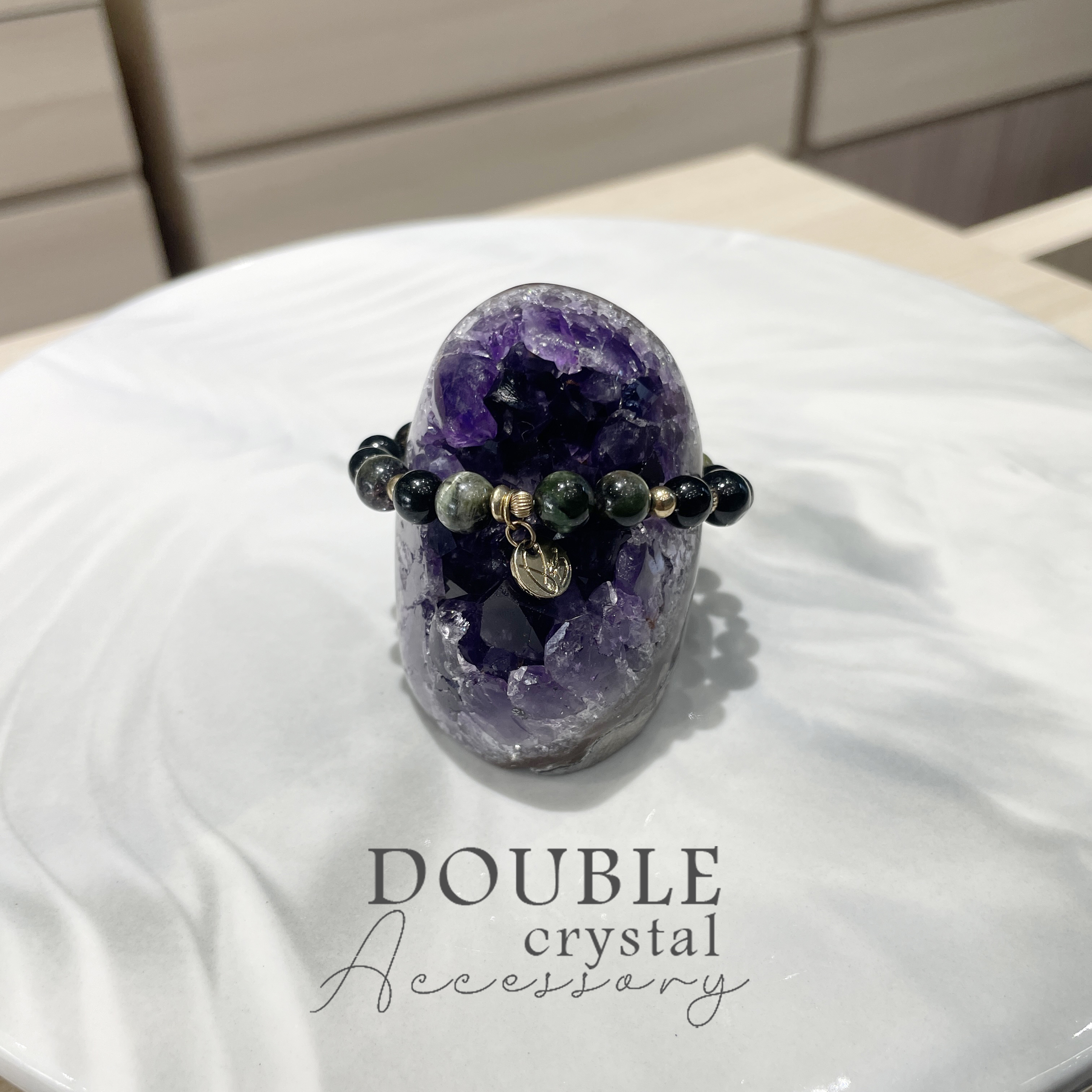 ☽◌*消磁神器紫晶鎮／烏黑 E09