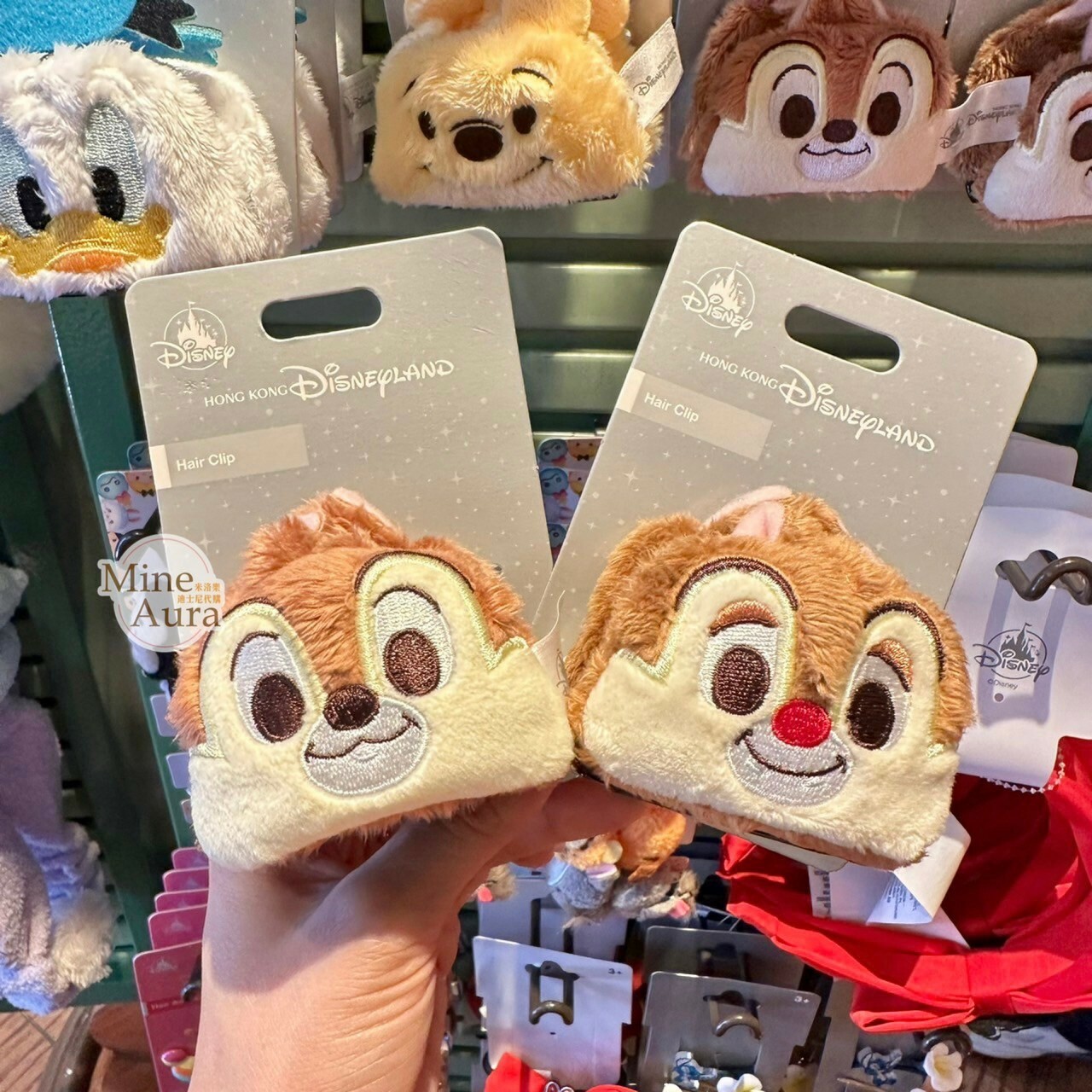 紅鼻 蒂蒂 Dale 絨毛 造型 髮夾 髮抓 奇奇蒂蒂 Chip 'n Dale -香港迪士尼樂園