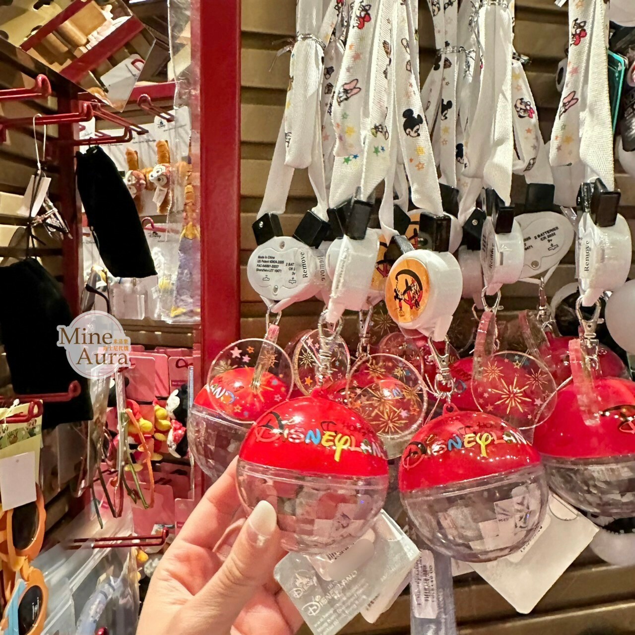 米奇 Mickey 米奇頭 造型 發光 掛脖 項鍊 -香港迪士尼樂園