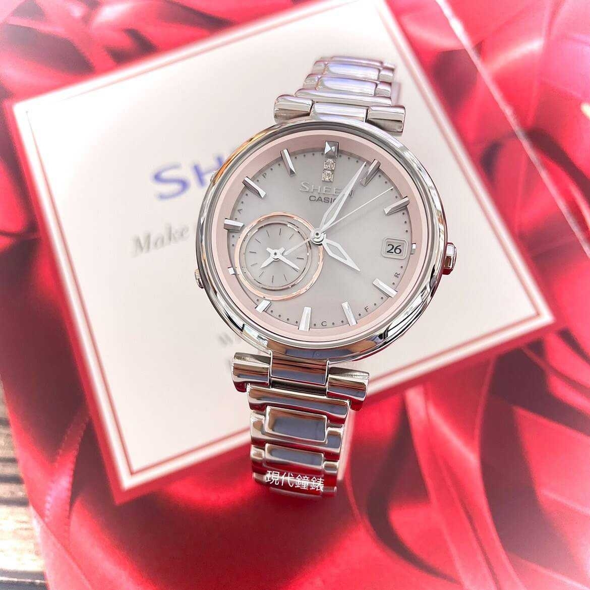 【CASIO 卡西歐】SHEEN系列 優雅都會藍芽腕錶 SHB-100D-4A 35mm 現代鐘錶