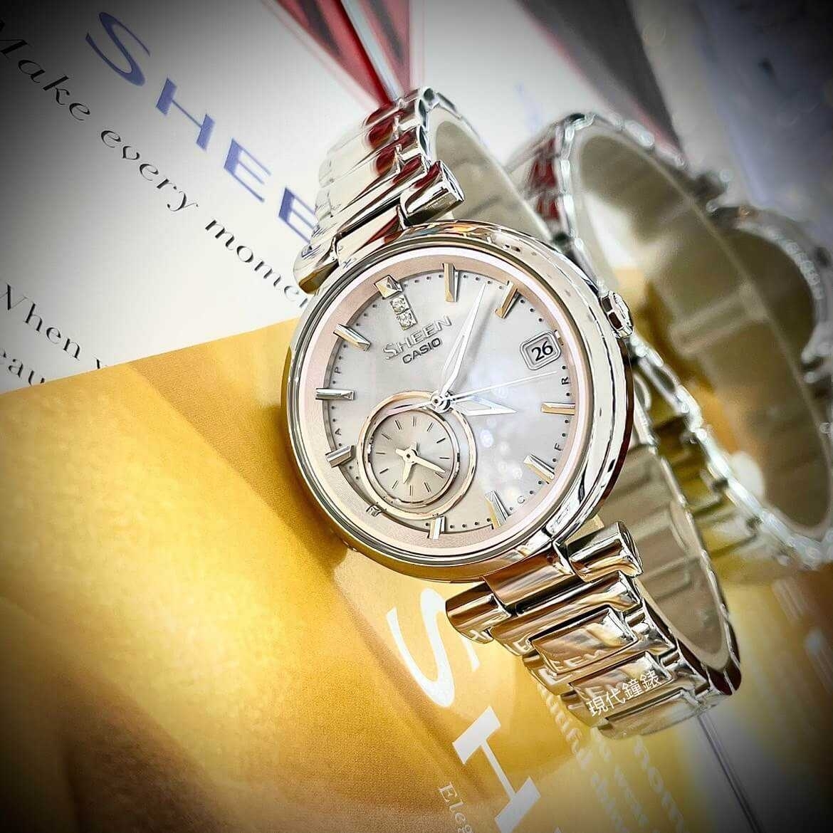 【CASIO 卡西歐】SHEEN系列 優雅都會藍芽腕錶 SHB-100D-4A 35mm 現代鐘錶