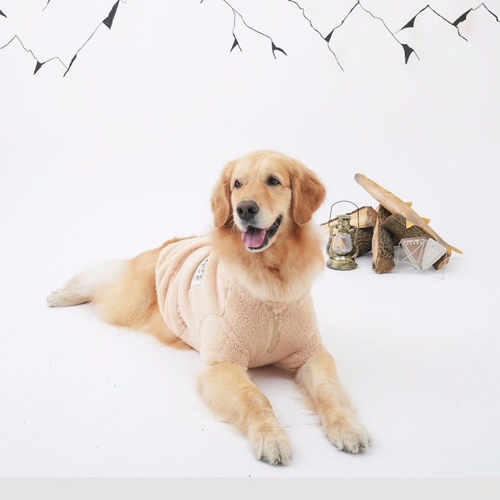 puppygallery｜Go park絨毛上衣 (米黃)
