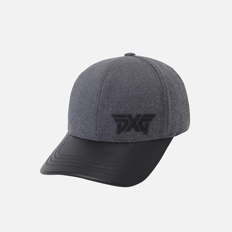 PXG-個性皮質高爾夫球帽(男)-灰/ 黑