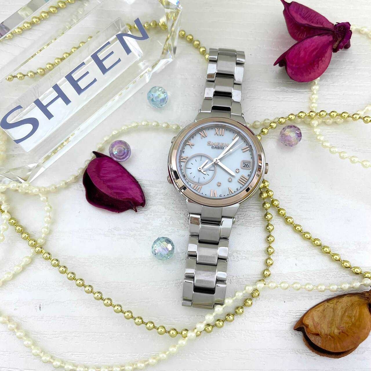 【CASIO 卡西歐】SHEEN系列 藍芽科技時尚腕錶 SHB-200ASG-7A 34mm 現代鐘錶