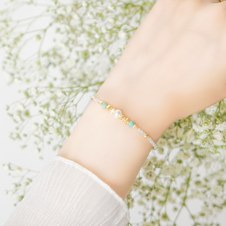 《官網限定》｜健康｜蜜糖樂園 – 珍珠緬甸玉 – 手鍊