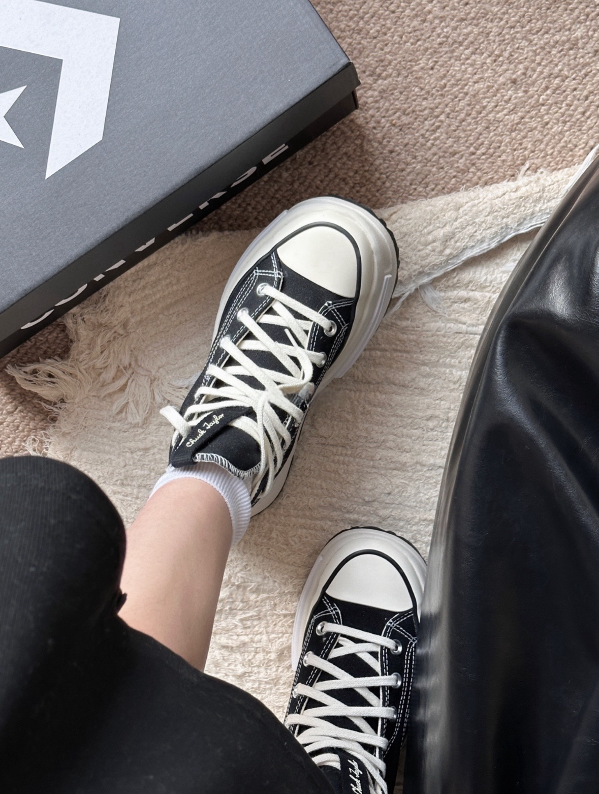 CONVERSE RUN STAR LEGACY CX 解構夾心厚底 經典黑 (A00869C)