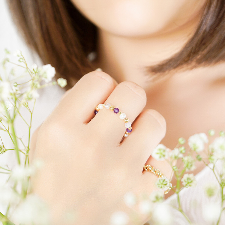 《官網限定》Y2K – 紫水晶 – 彈性戒指