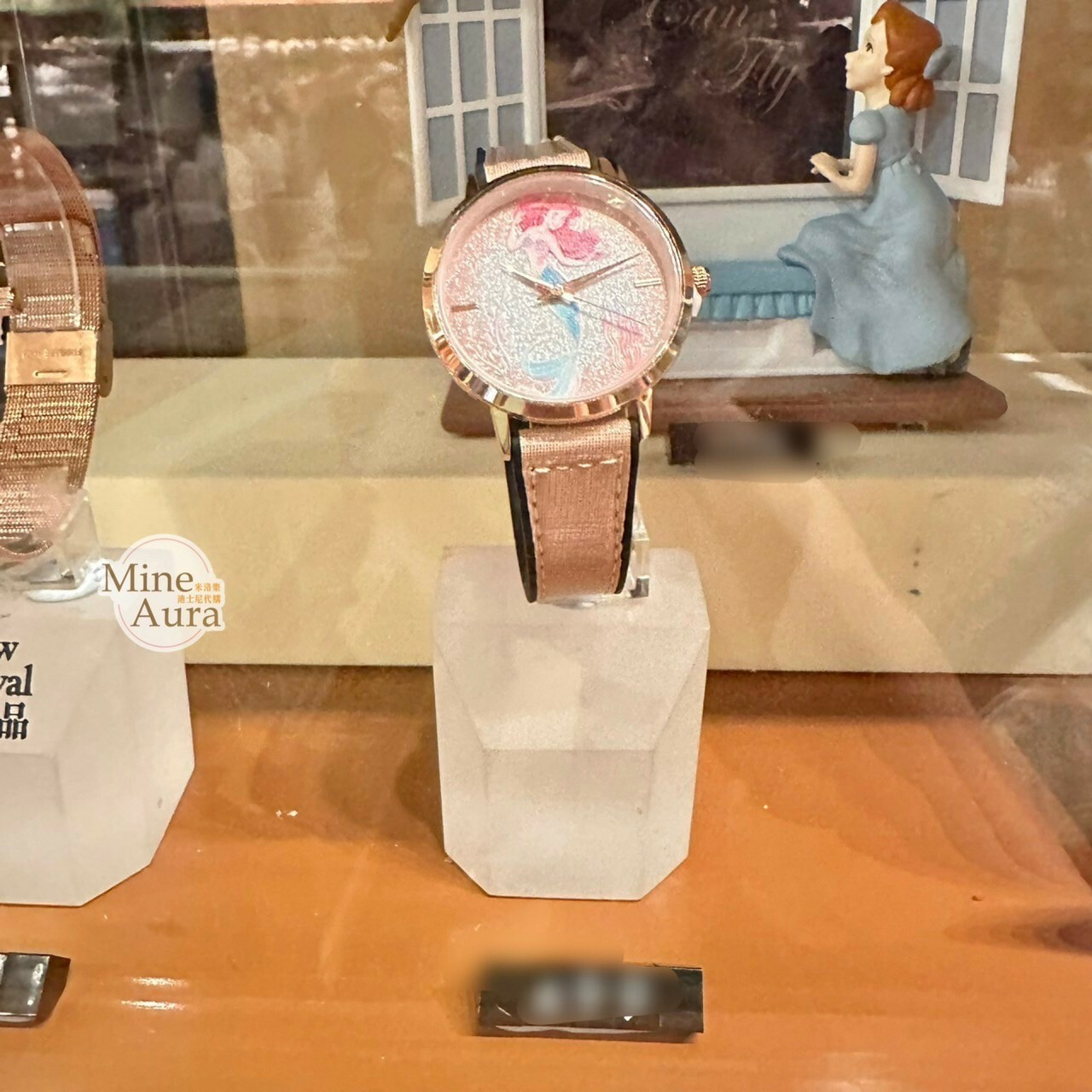 愛麗兒 Ariel 水中珊瑚 圖案 玫瑰粉 手錶 (盒裝) 小美人魚 The Little Mermaid -香港迪士尼樂園