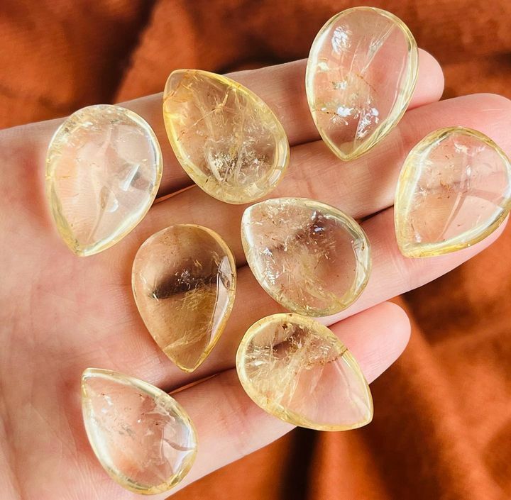 [原石] 檸檬黃水晶 水晶墜面