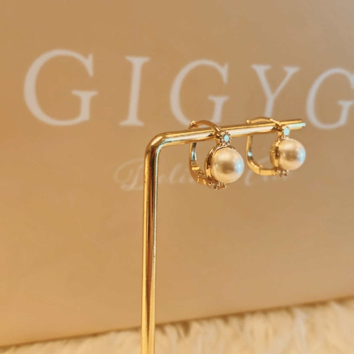 珍珠宮廷小鑽耳扣釘