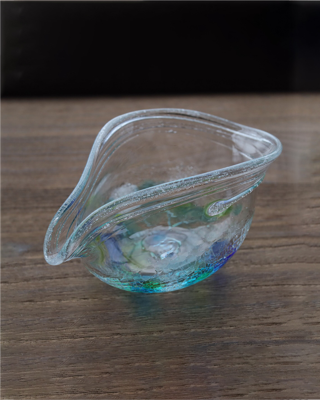 手工玻璃 清酒片口｜職人 梶川 聡子