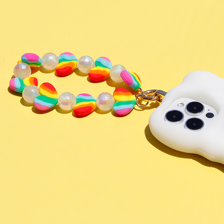 Candies Happy Strap水晶愛心短鏈(彩虹)