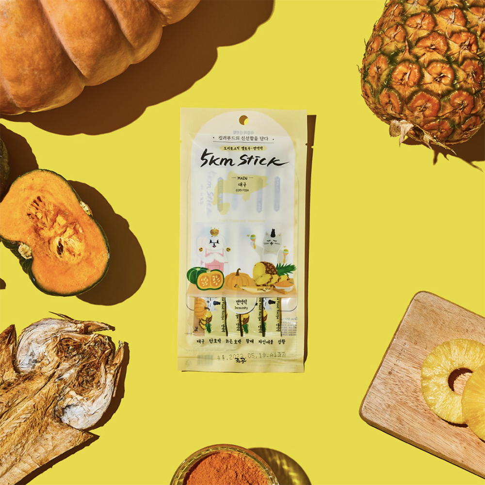 5KM Stick | 犬貓用營養蔬果肉泥-鱈魚 (免疫力)