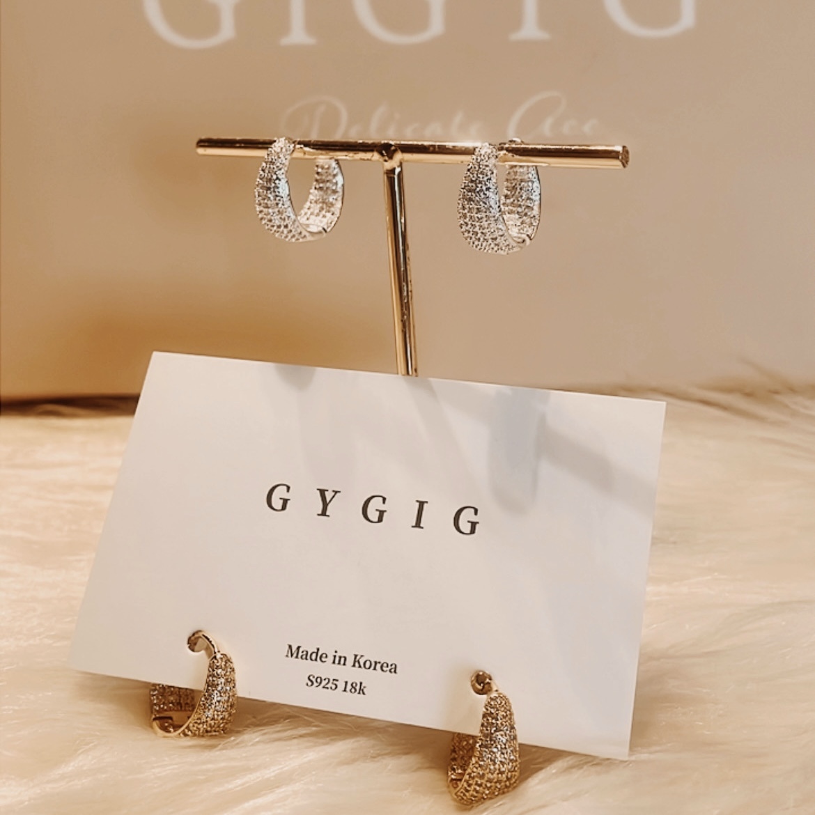 閃鑽巨bling 水滴雙面耳扣釘