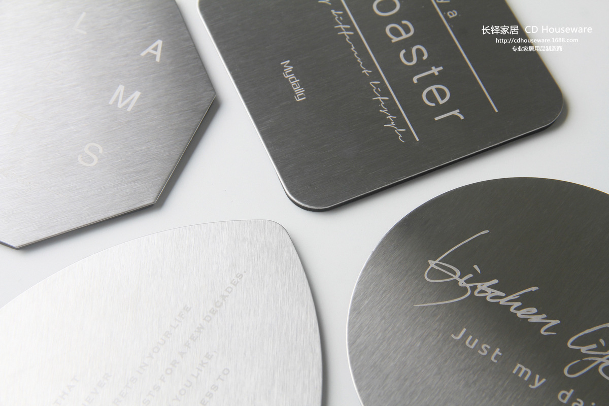 《3277》簡約字母不鏽鋼杯墊餐墊