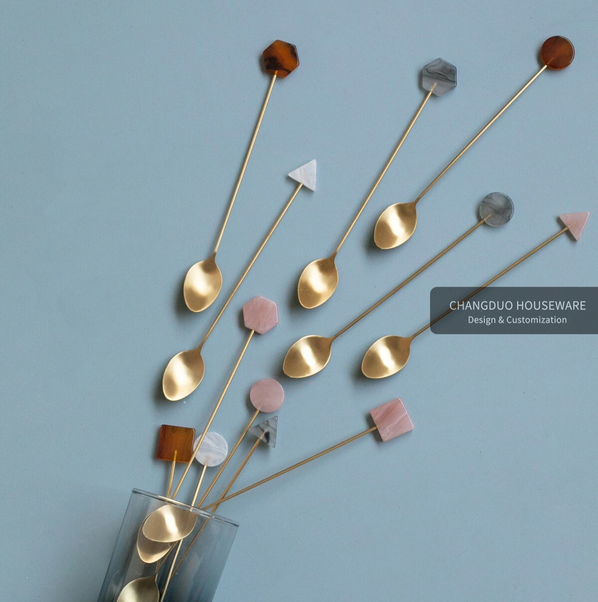 《3278》網紅可愛咖啡奶茶攪拌長柄勺子