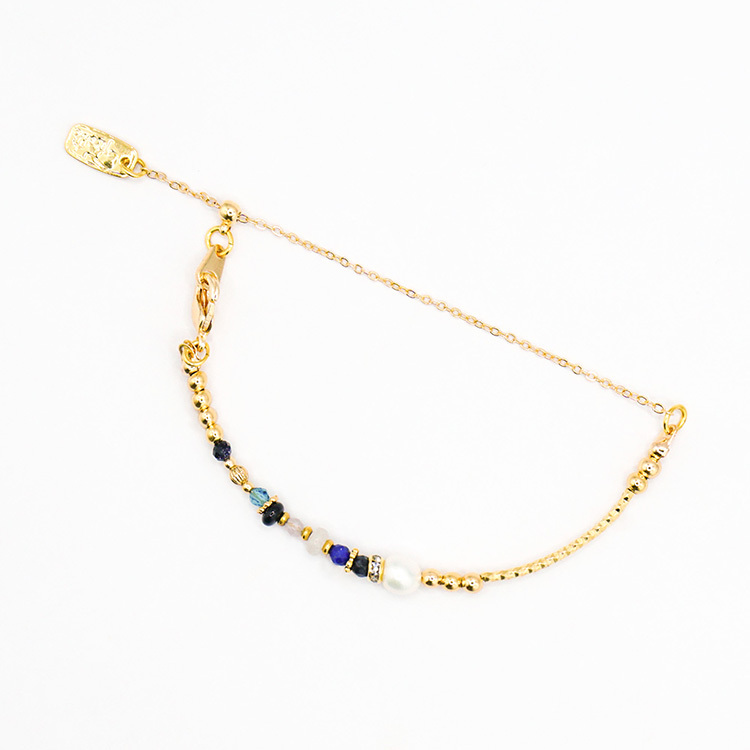 《官網限定》銀河星球 – 珍珠藍玉髓 – 手鍊