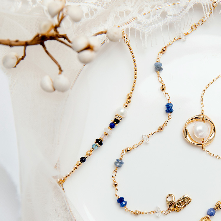 《官網限定》銀河星球 – 珍珠藍玉髓 – 手鍊