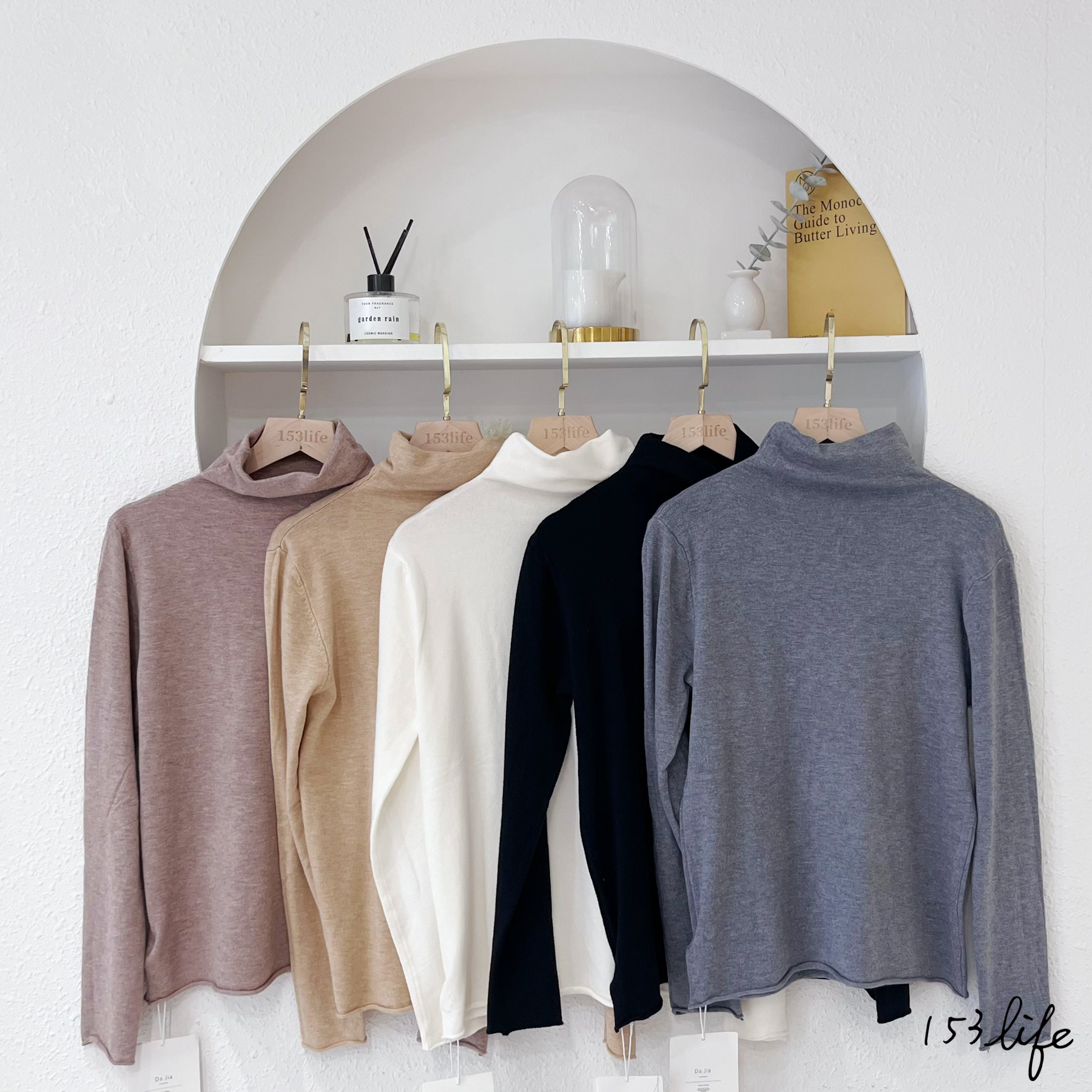 |現貨出清|𝑙𝑎𝑑𝑦.輕熟風| 半高領捲邊素色打底衣(6色)