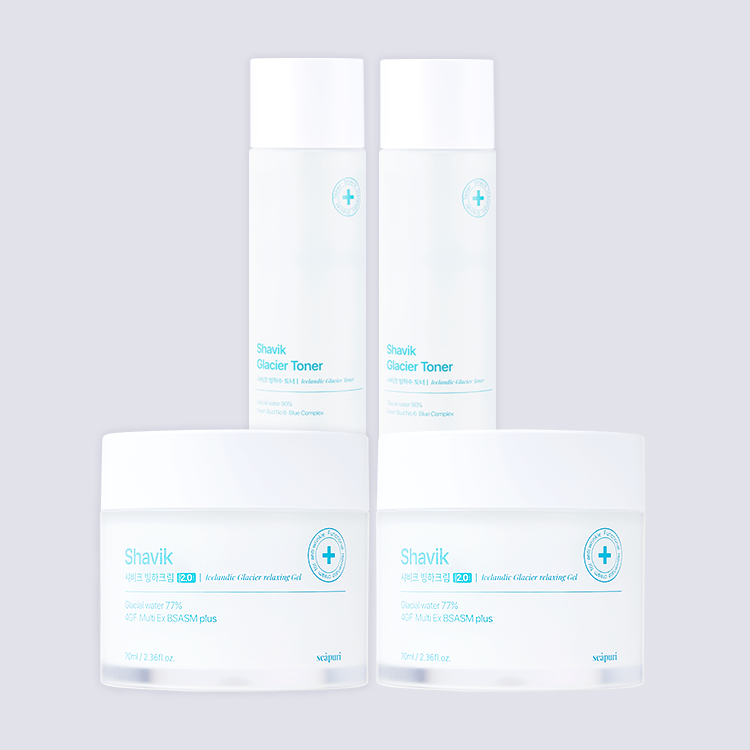 Shavik 冰河鎮靜保濕凝霜 x2 + 爽膚水 x2